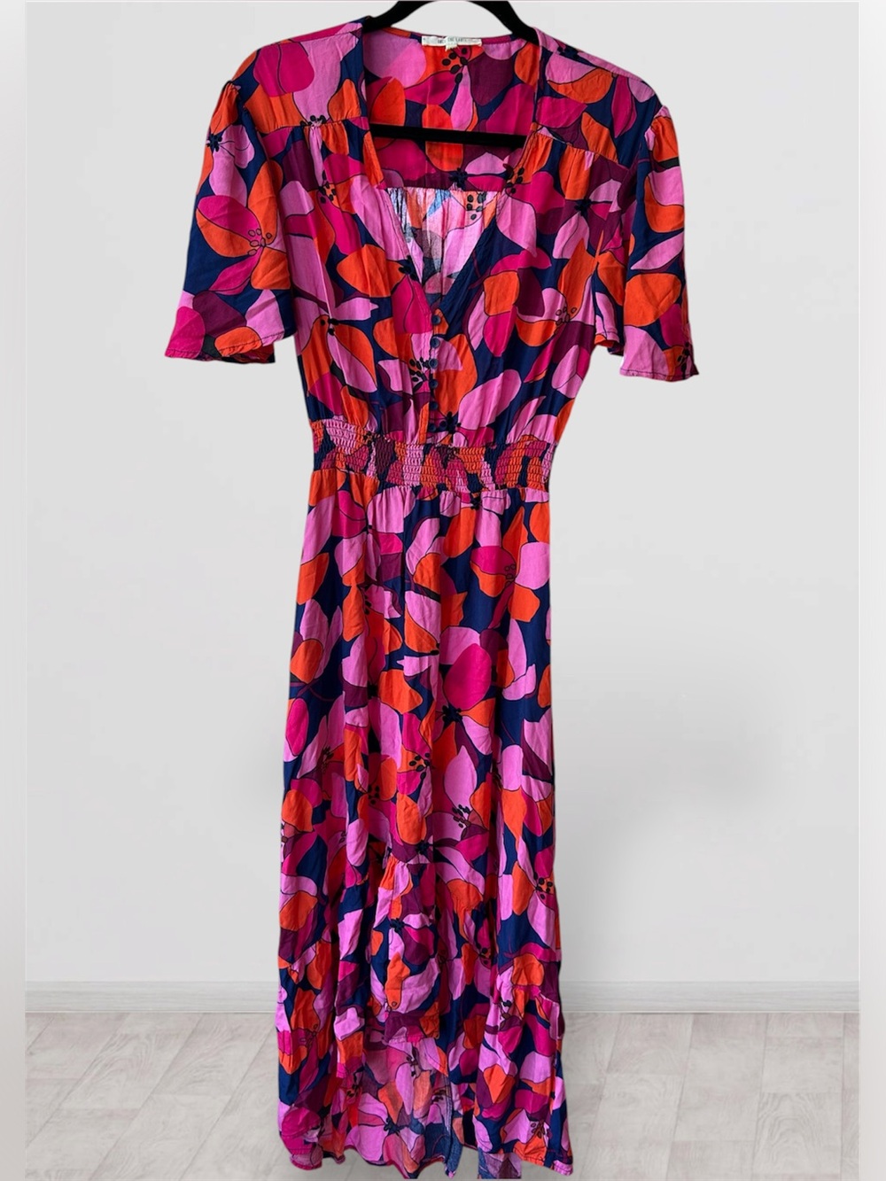 Anthropologie Able The Label Colourful MIDI Floral Dress M